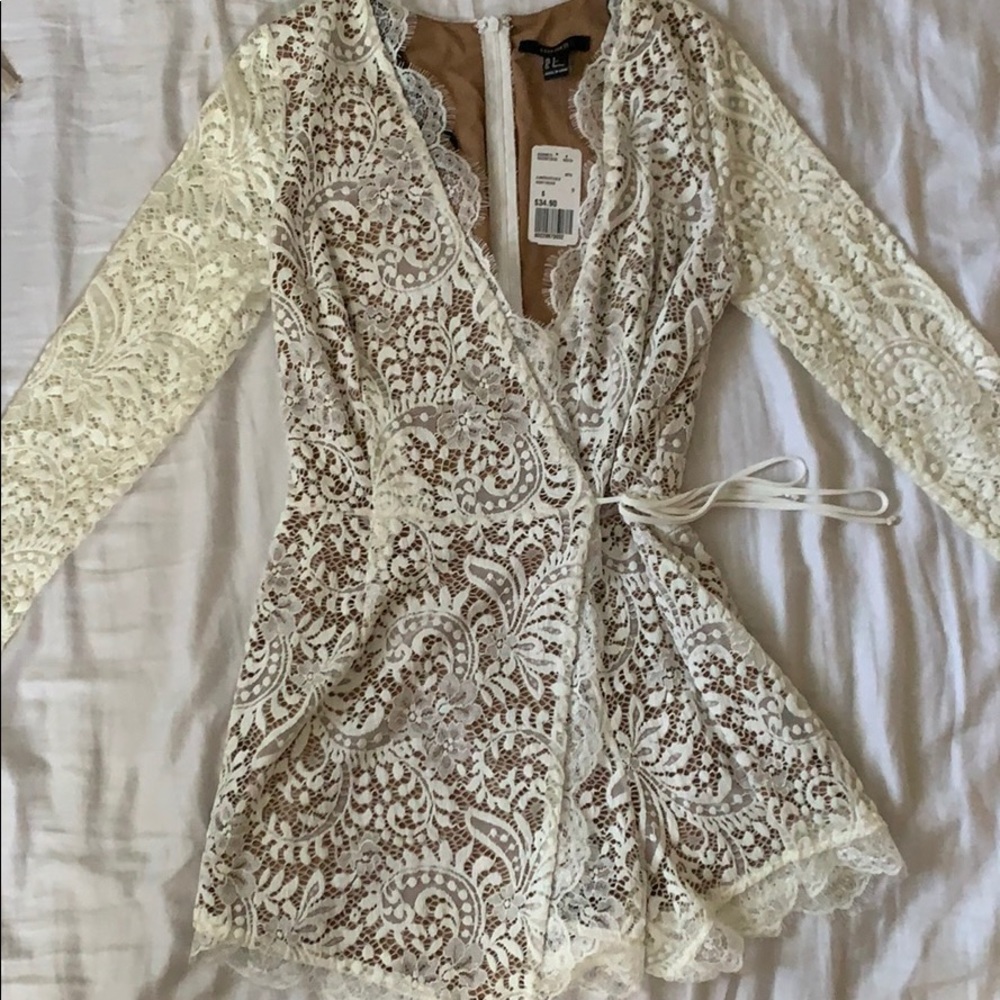 White lace romper